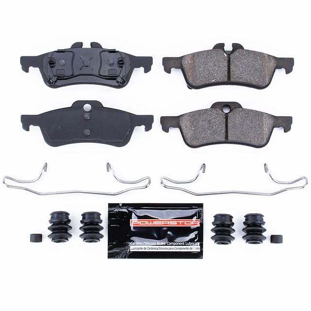 Power Stop Z23-1060 Z23 Evolution Sport Carbon Fiber Infused Ceramic Brake Pads with Hardware For Mini Cooper 2004-2008 [Model Specific]