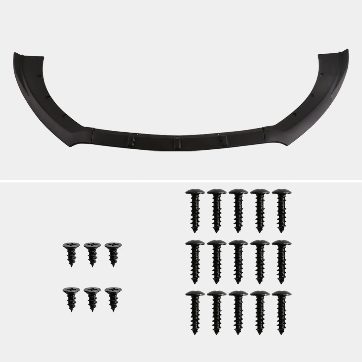Front Bumper Lip Spoiler Spec-D Tuning Black Body Kit 3PC Compatible with 2015-2020 Ford Mustang