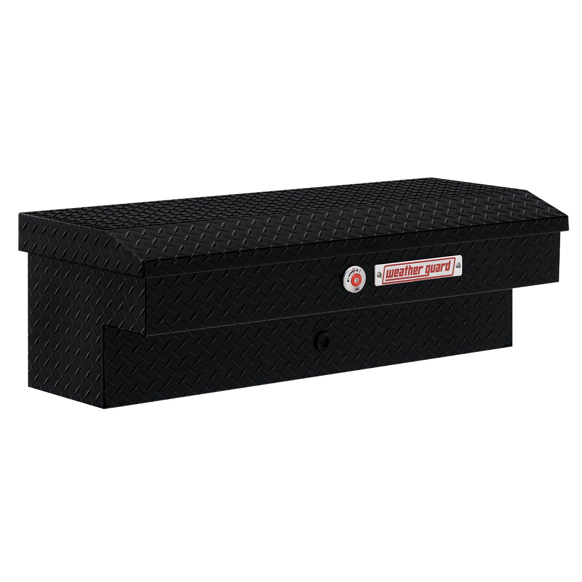 Weather Guard 41in Model 184-5-04 Lo-Side Truck Box, Aluminum, Gloss Black, 3.0 cu ft capacity