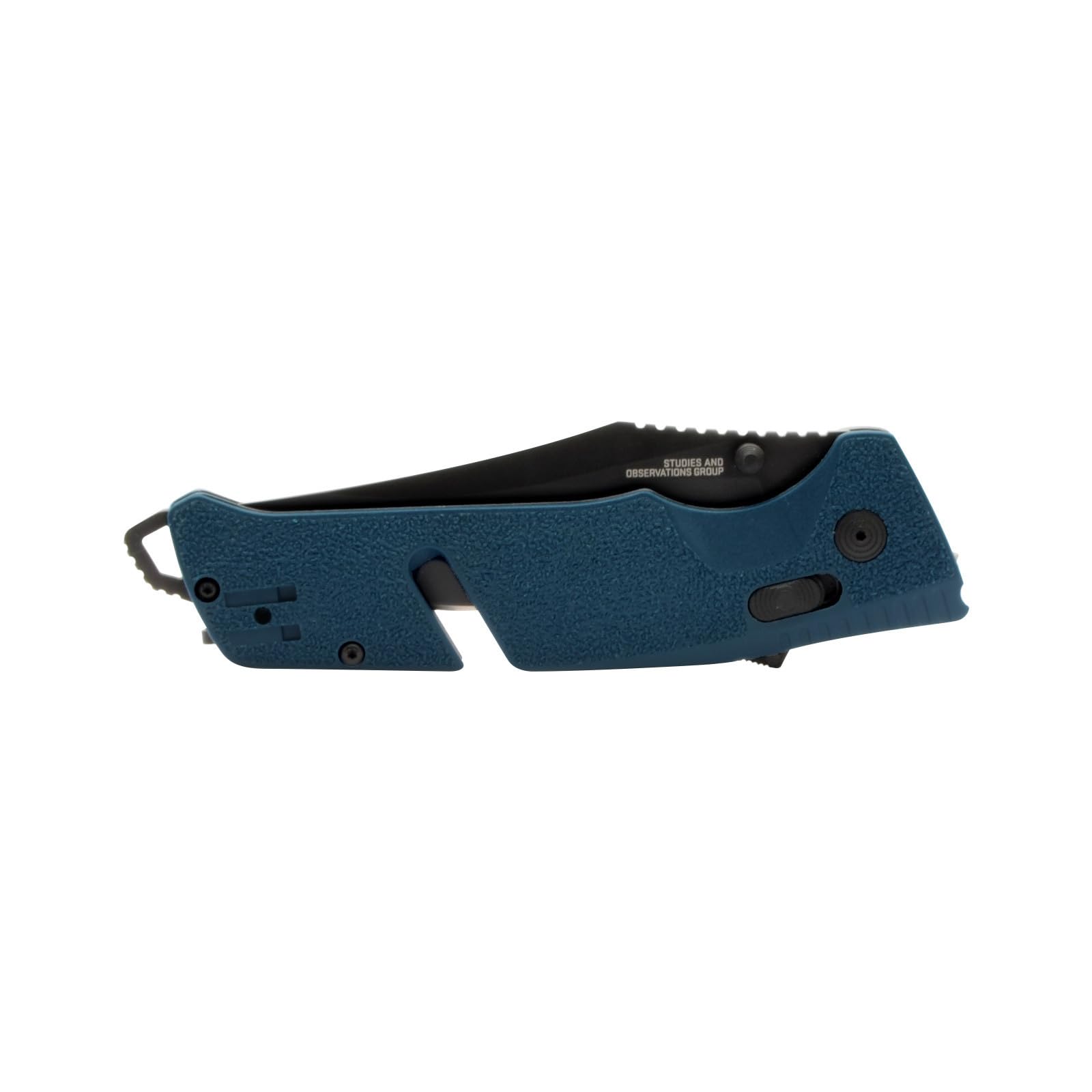 SOG Ambidextrous Trident at Professional Tanto Folding Knives | Heat-Treated CRYO D2 3.75" Stainless Steel Blade, Uniform Blue