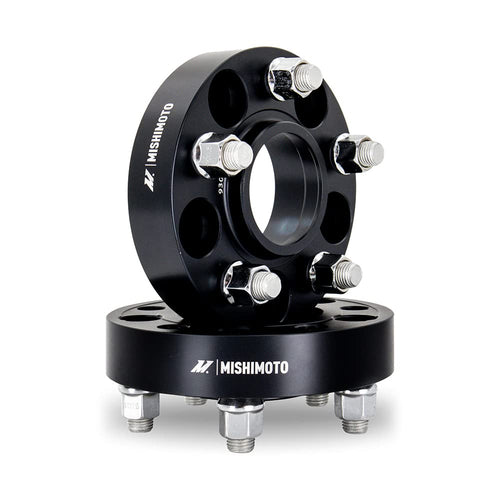 Mishimoto 5x120 Wheel Spacers, 67.1 Center Bore, M14x1.25, 35mm Thick, Black