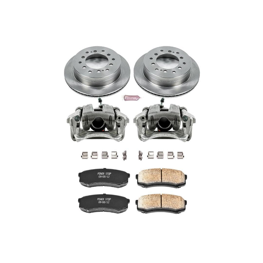 Power Stop KCOE2405 1-Click OE Replacement Brake Kit with Calipers For Lexus GX470 2003-2009, Toyota Sequoia 2001-2007 [Model Specific] Autospecialty