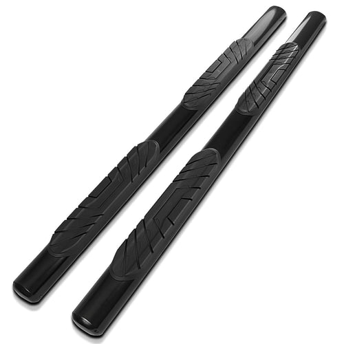 4" Black Running Boards Spec-D Tuning Side Step Bars Compatible with 2019-2021 Chevy Silverado 1500 Double Cab, 2020 Silverado 2500 3500, L+R Pair