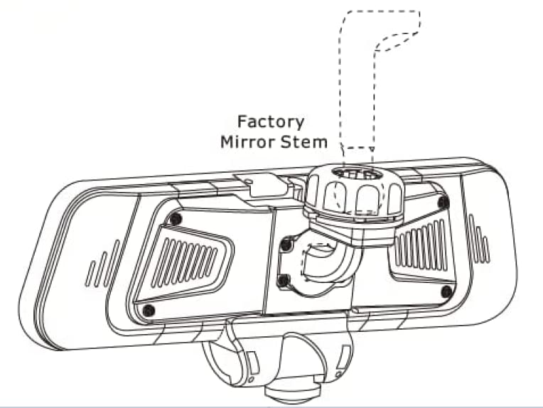 VSM-UNI2 Rydeen — Universal Mount (2 Sizes) with Headliner Adaptor (L-Shape Mount Stem)