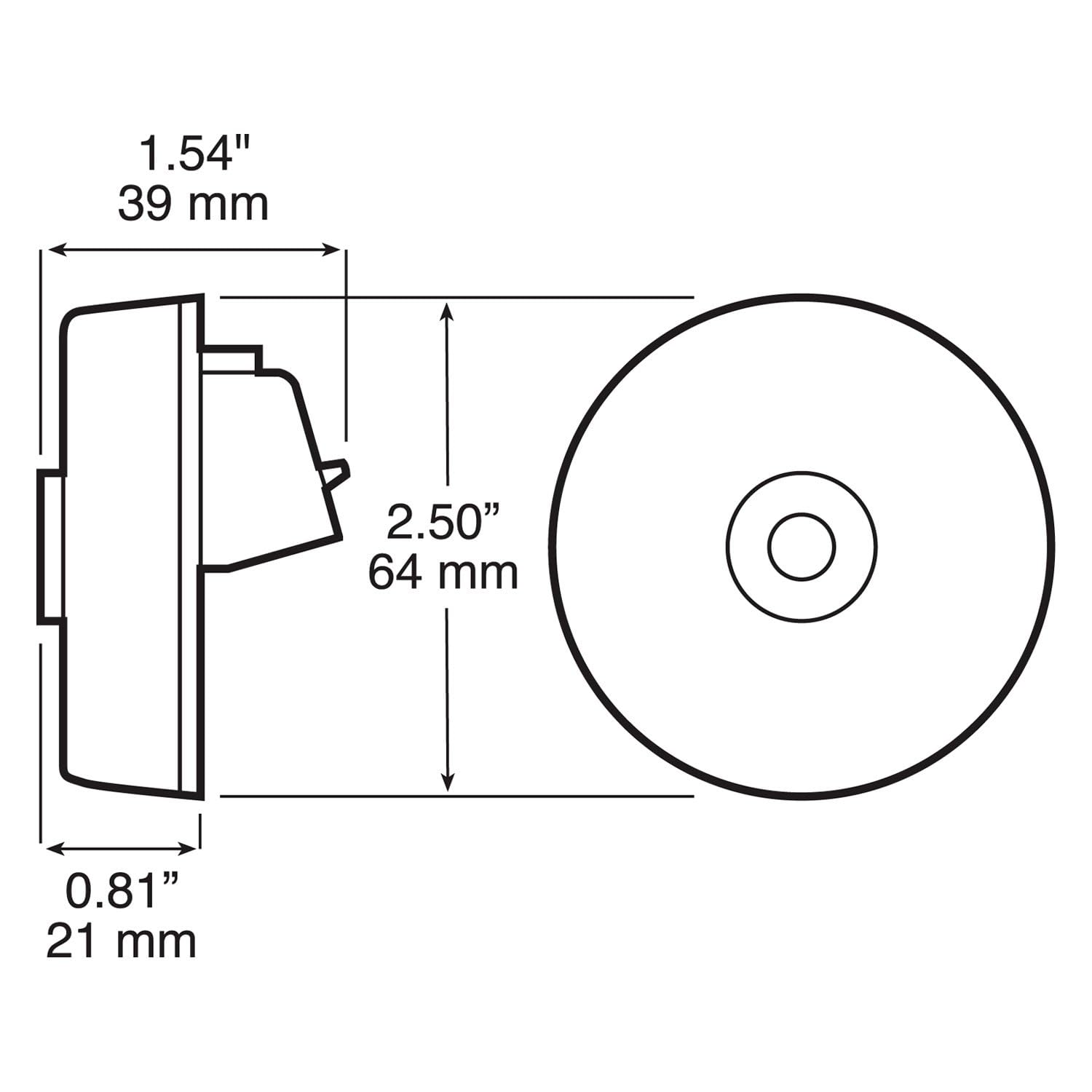 2.5 LED Peterson Clearance amp Side Marker Lights - M193R
