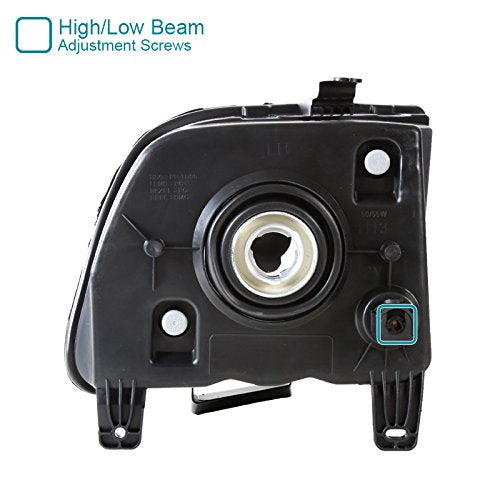 Smoke SPEC-D TUNING Headlights Compatible with 2005-2009 Ford Mustang GT, Left + Right Pair Headlamps Assembly