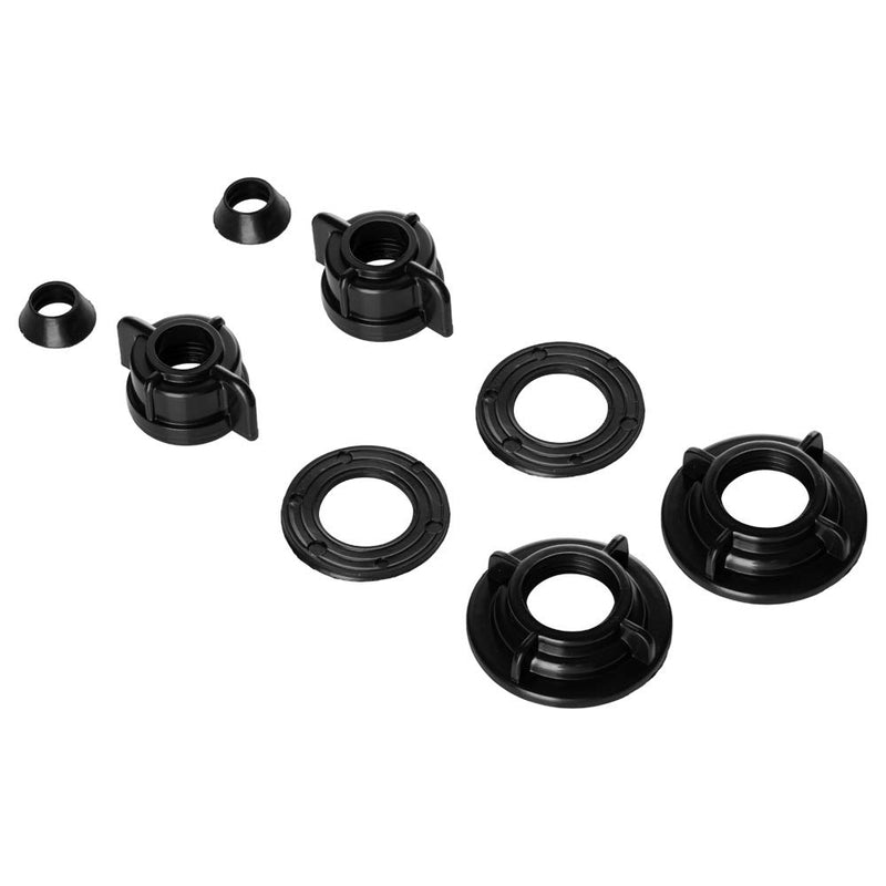 Dura Faucet RV DF-PK330HLH-MB Elegant J-Spout Swivel Kitchen Sink Faucet - Two Handle (Matte Black)