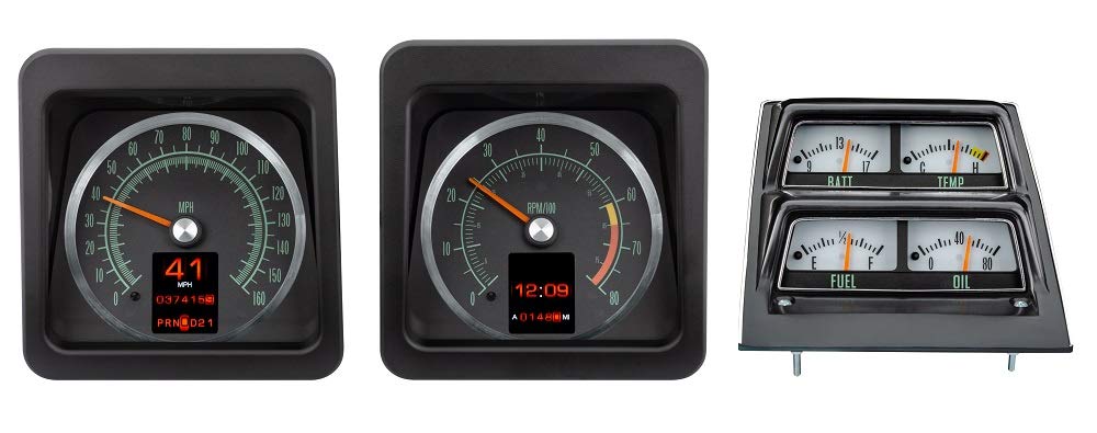 Dakota Digital Retrotech Gauge Instrument System RTX-69C-CAC-X Compatible with 1969 Camaro with Console Gauges