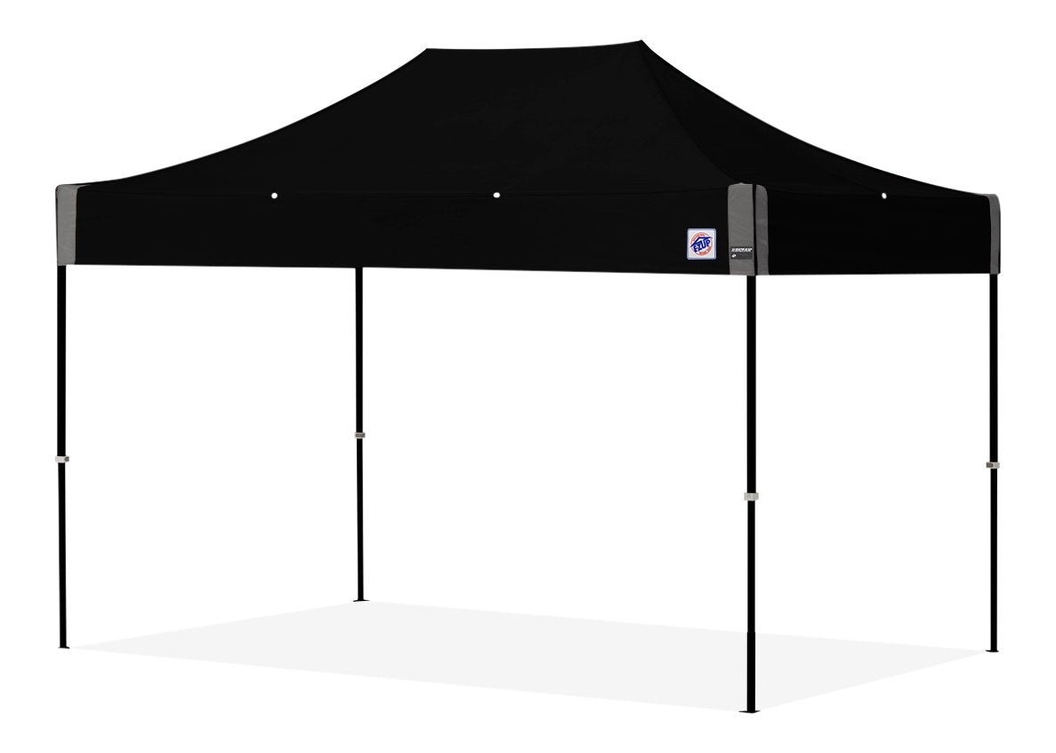 E-Z UP Instant Canopy Speed Shelter, 8' x 12', Professional Grade Black Top with High Strength Steel Black Frame