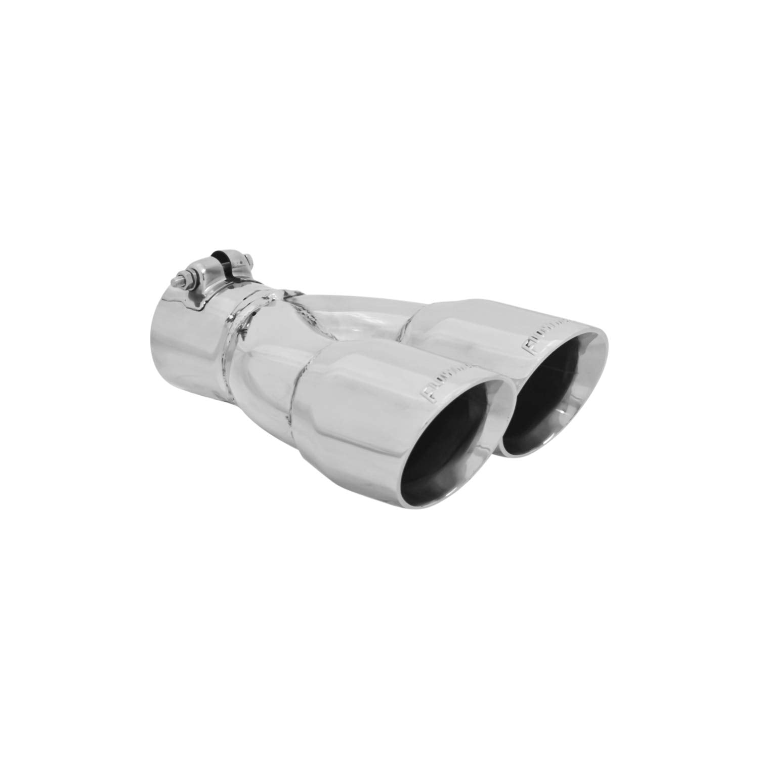 Exhaust Tip Flowmaster 15389 3 Inch Dual Angle Cut Polished 304 Stainless Steel Fits 2.50 Inch Right Hand Clamp on