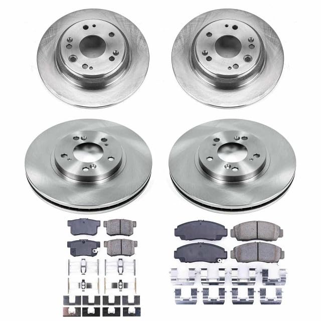 Power Stop KOE4271 Front and Rear Replacement Brake Kit-OE Brake Rotors & Ceramic Brake Pads For Acura RL 2002-2004 [Vehicle Specific]