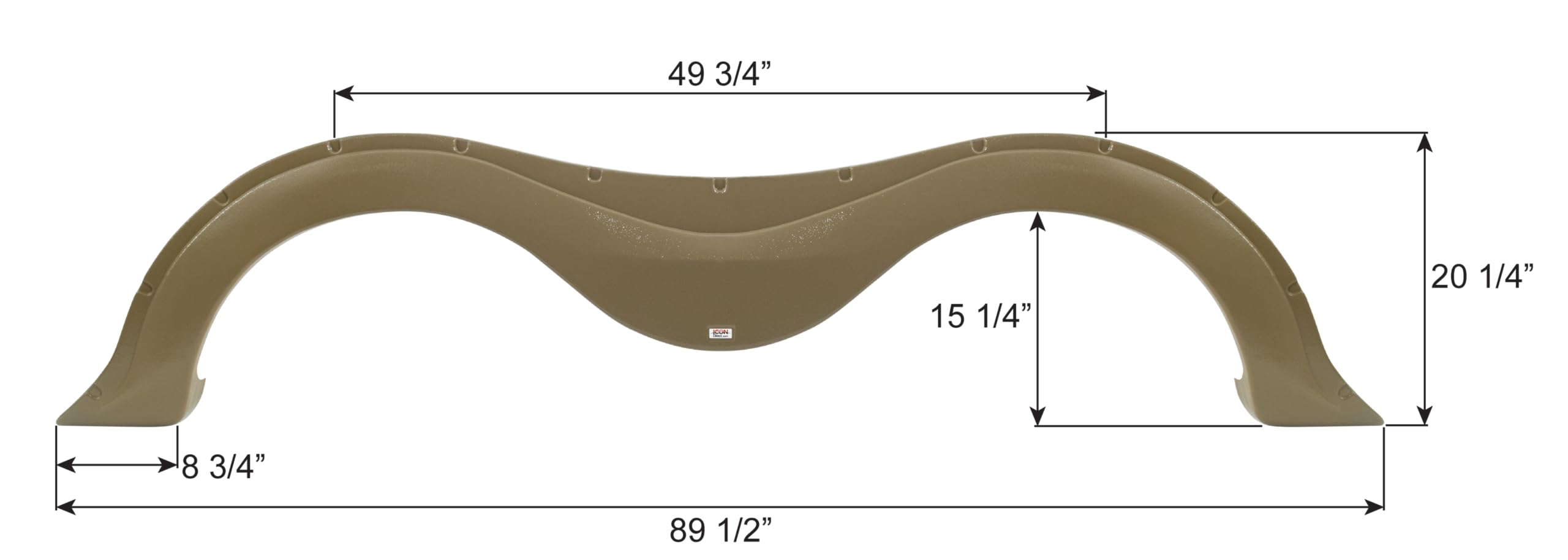 Fender Skirt ICON 14983, Tandem, Keystone, FS4097, Dark Khaki