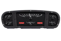 Dakota Digital VHX-65F-PU-K-R Gauge System Analog Dash Compatible with 1965-66 Ford Custom Cab Pickup, Black Alloy Style, Red Backlighting