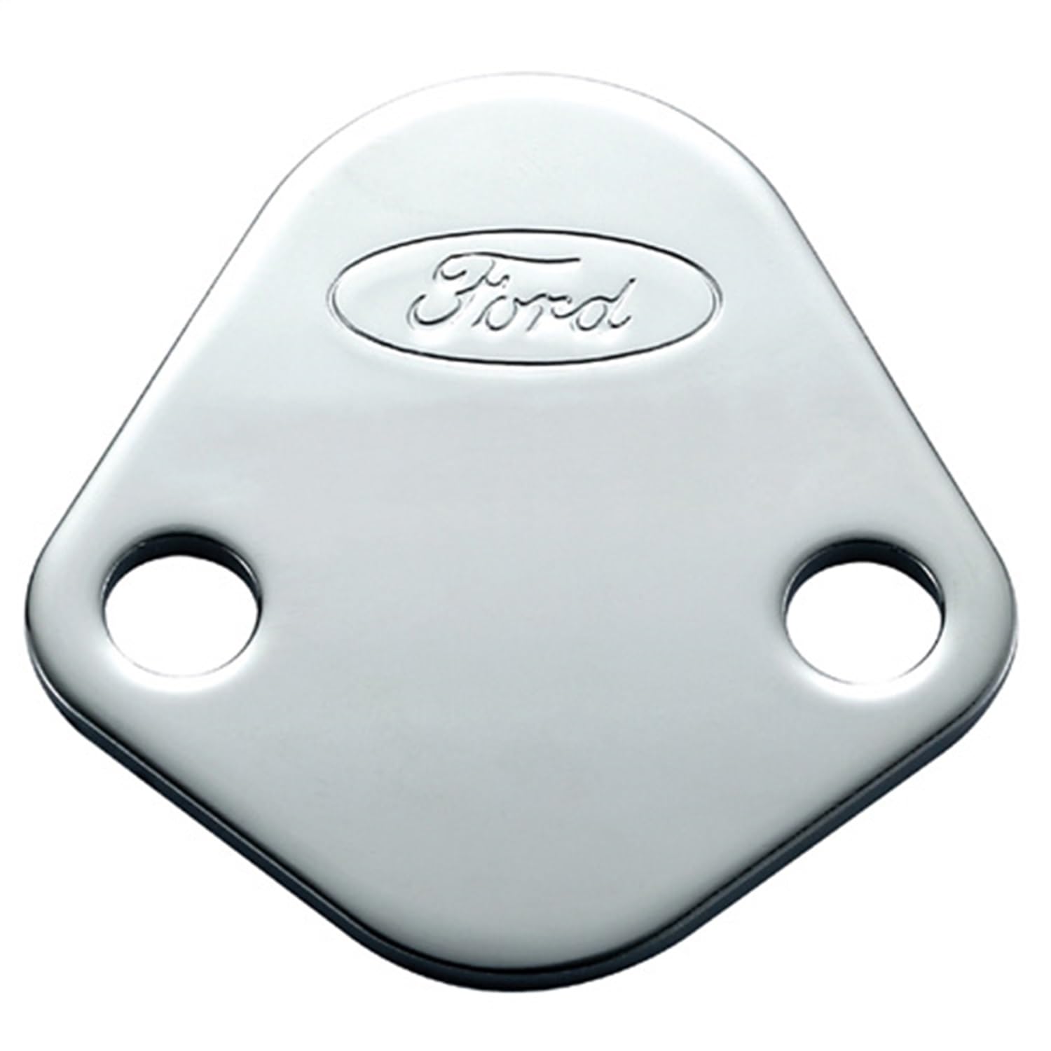 Chrome Fuel Pump Block-Off Plate w/Ford Logo