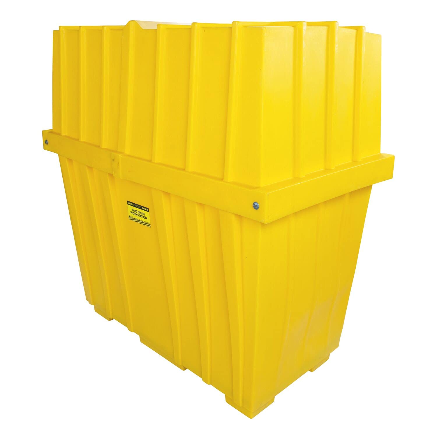 1628 Eagle High Profile Workstation with Cover, 2 Drum, 60" Width x 64" Height x 34" Depth, 220 Gallon Capacity