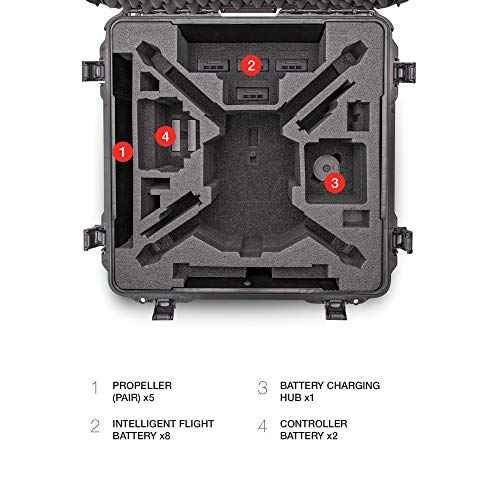Waterproof Nanuk 970 Hard Case with Custom Foam Insert for DJI Matrice M200 Series - Black (970-M2001)