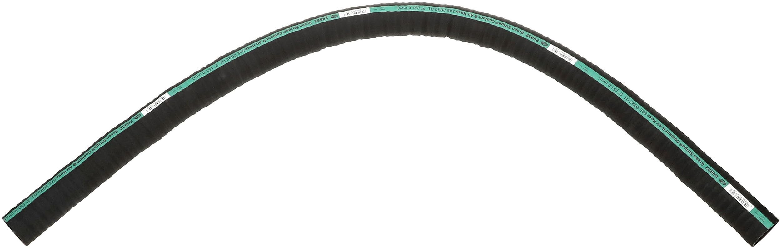 Coolant Hose Green Stripe Wire Inserted Straight