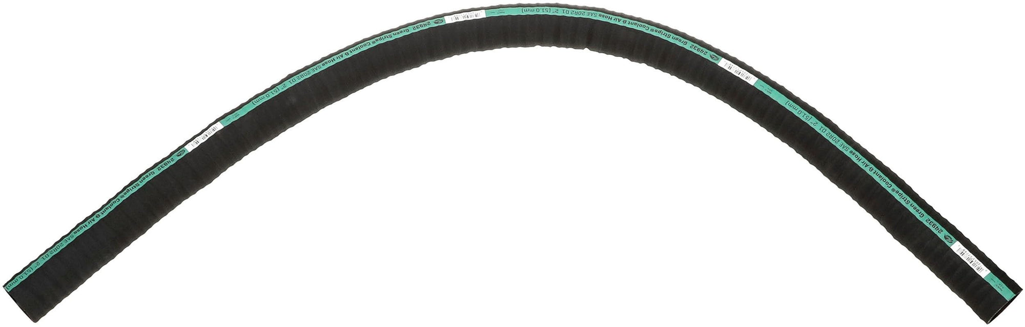 Coolant Hose Green Stripe Wire Inserted Straight