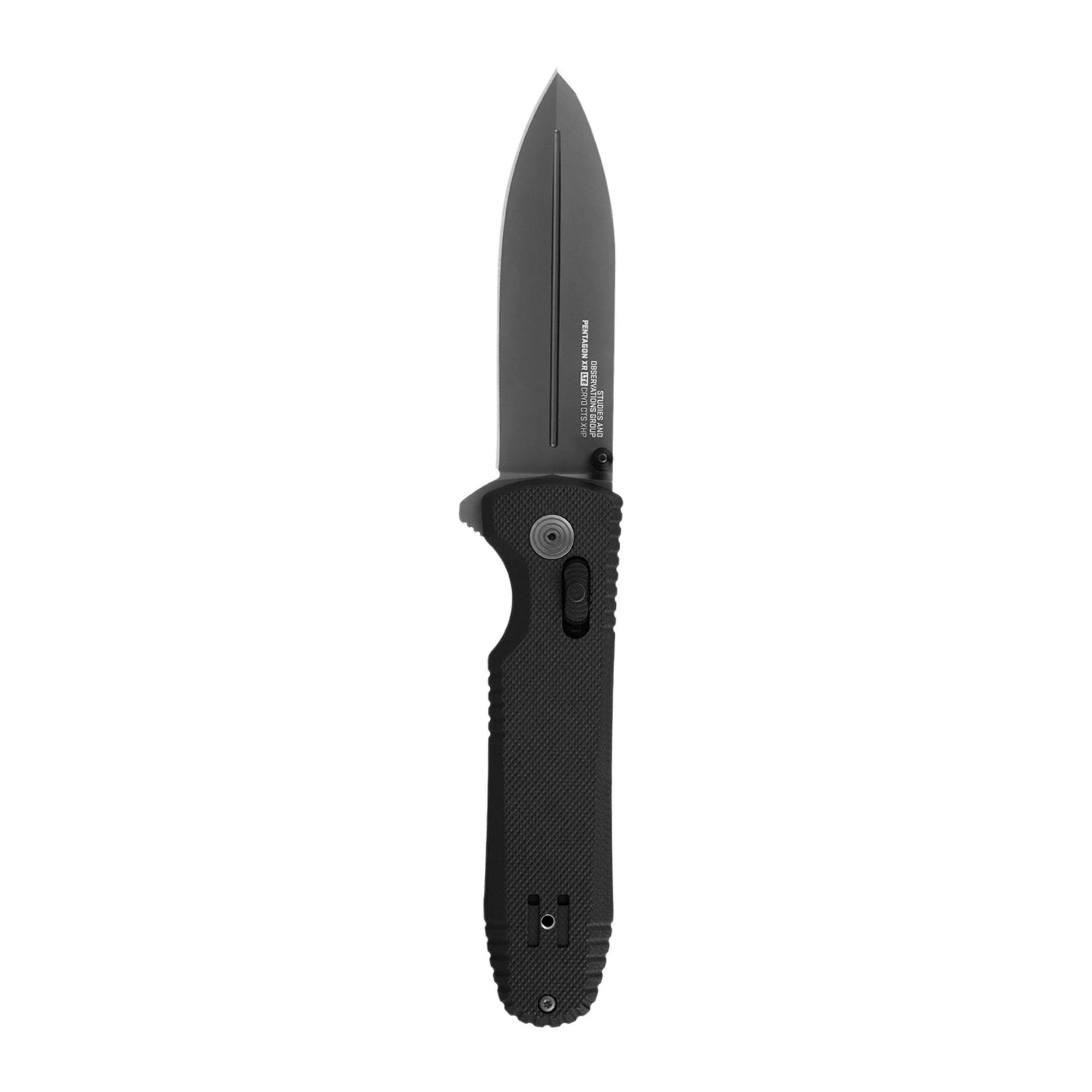 SOG Lightweight Pentagon XR LTE Ambidextrous Folding Knife | 3.66" CTS XHP Steel Blade | XR Locking Mechanism, Black/Graphite