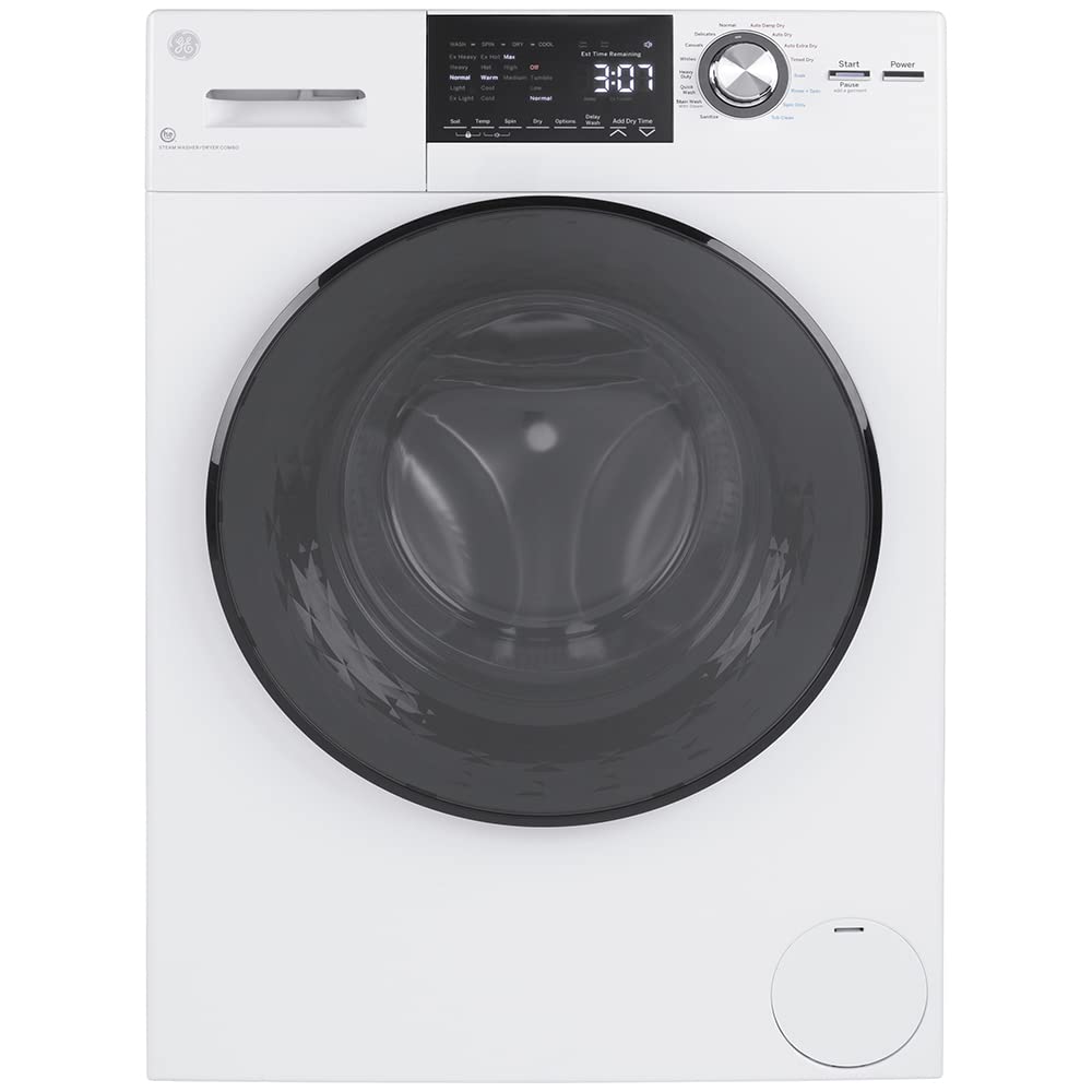24 inch GE GFQ14ESSNWW Front Load Washer/Condenser Dryer Combo 2.4 cu. ft. Capacity