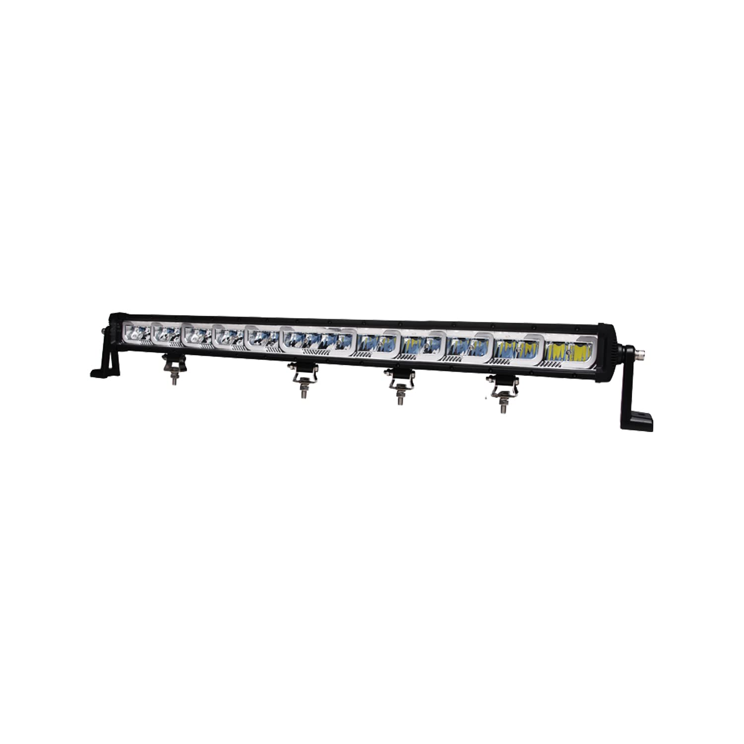 32SRSAUX Trailfx Light Bar, LED, 32 Inch Length, 24 Clear OSRAM 8 Watt Bulb, 192 Watt, 30 Degree Spot/ 60 Degree Flood Beam, Polycarbonate Lens, Black Aluminum Housing, With Wiring Harness/Brackets