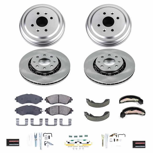 Power Stop KOE15234DK Front and Rear Replacement Brake Kit-OE Brake Drums & Ceramic Brake Pads For Chevrolet Aveo, Pontiac G3, Chevrolet Aveo5 [Model Specific]