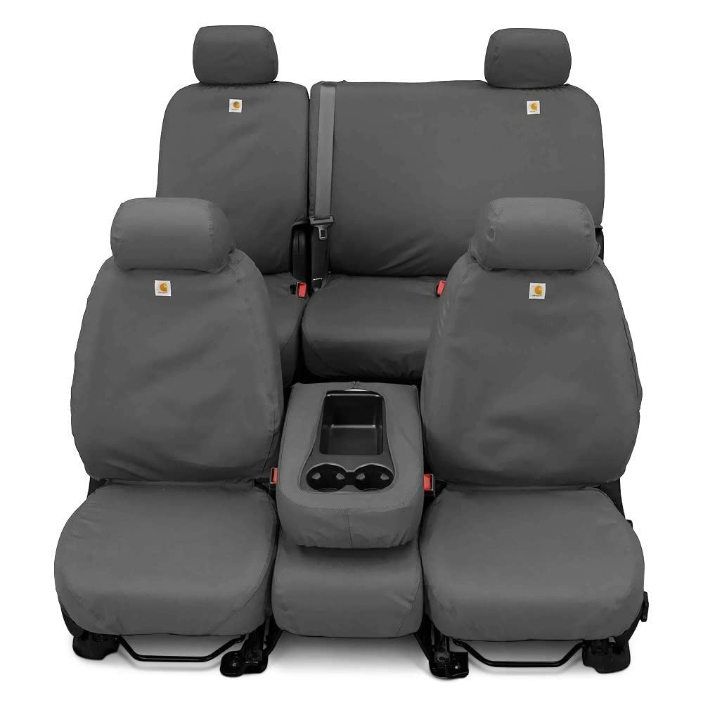 Covercraft Endura Waterproof SeatSaver Custom Seat Covers | Fits 2011-2024 Ram 2500/3500 Crew/Quad Cab & 2011-2024 Ram 1500 (19-24 Classic) | 2nd Row Solid Bench Seat, Grey
