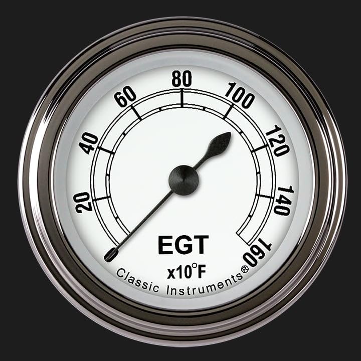 Classic Instruments Classic White CW198SLF 2-1/8" Pyrometer Full Sweep