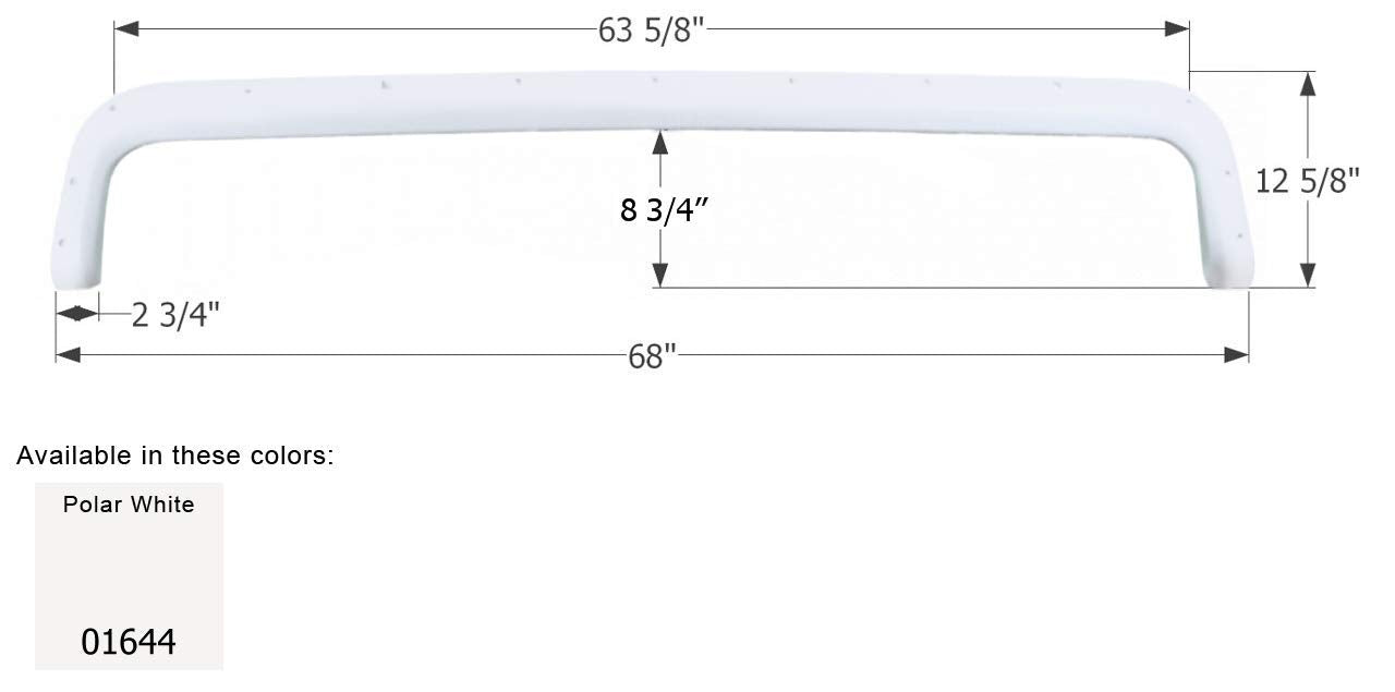 Fender Skirt ICON, Tandem, Fleetwood, FS735, Polar White