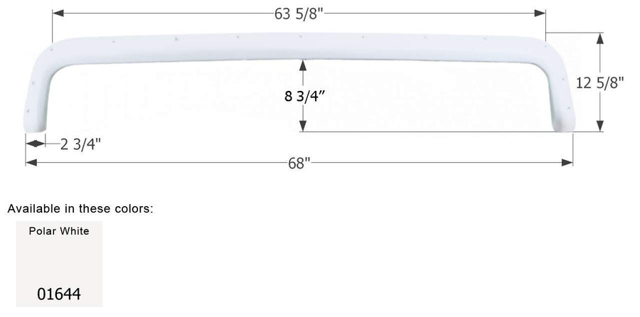 Fender Skirt ICON, Tandem, Fleetwood, FS735, Polar White