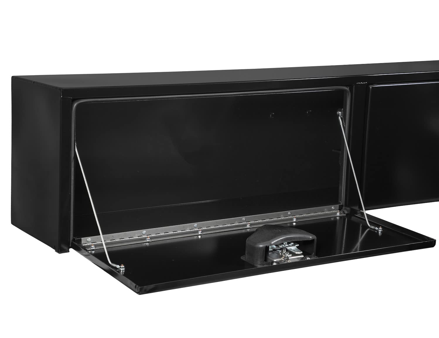Steel Buyers Products Topsider Truck Box Black With T-Handle Latch, 18 x 72 x 16 Inch, Tool Box For Storage And Organization, Lockable Chest for Work Trucks