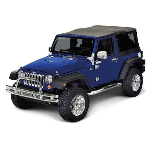 Rugged Ridge Front Dual Tube Bumper | Full-Width w/Hoop, Stainless Steel | 11563.10 | Fits 2007-2018 Jeep Wrangler JK