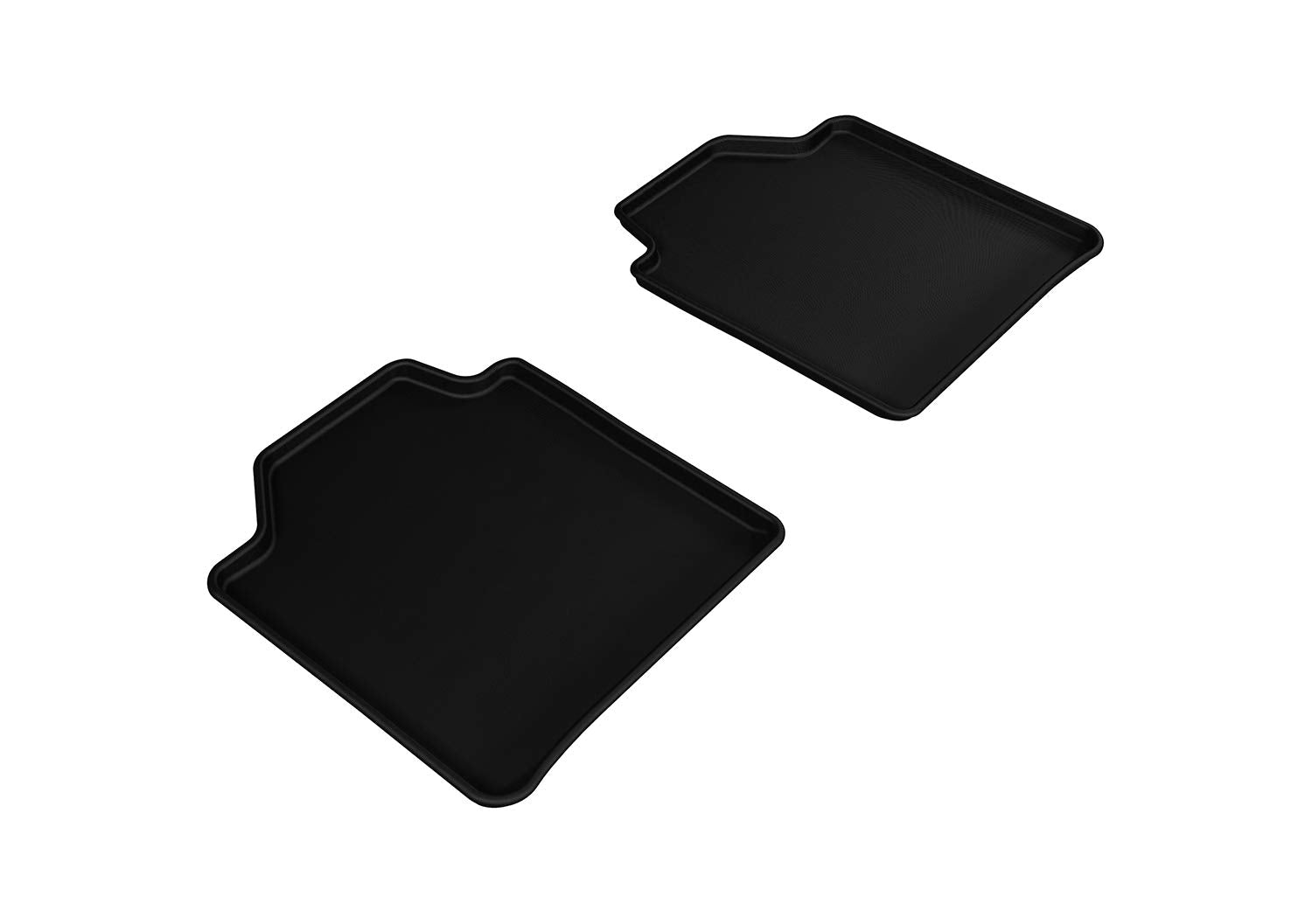 3D MAXpider Custom Fit Second Row All-Weather Floor Mat for Select BMW 3 Series Models - Kagu Rubber (Black)