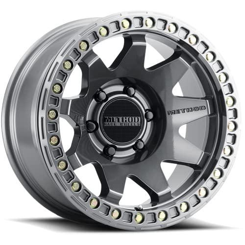 108 Method Race Wheels Titanium Wheel with Gloss (17 x 9. inches /6 x 5 mm, -44 mm Offset)