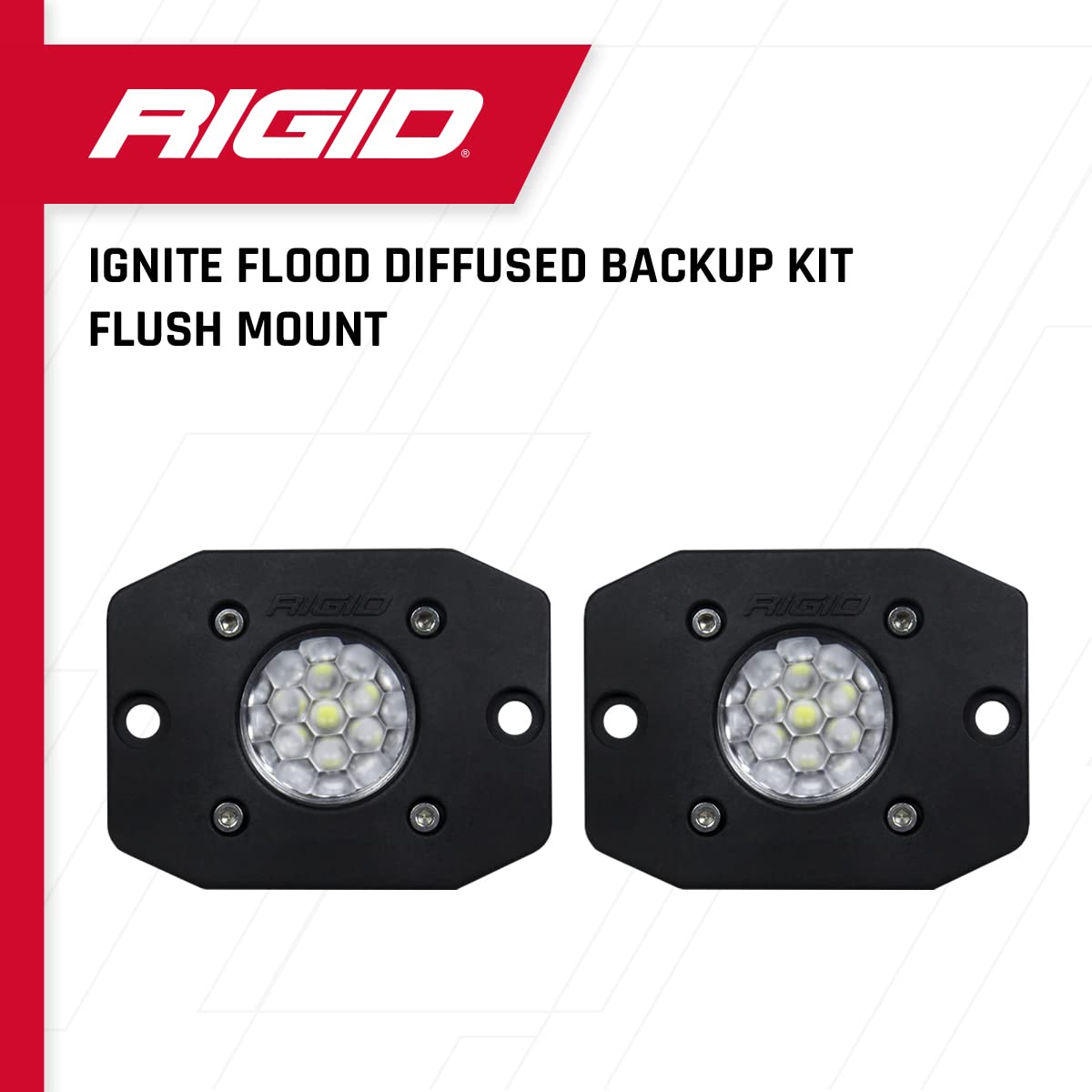 Backup Kit RIGID INDUSTRIES Ignite Black Flood Flush Mount: Mounting Accessories For Offroad Use