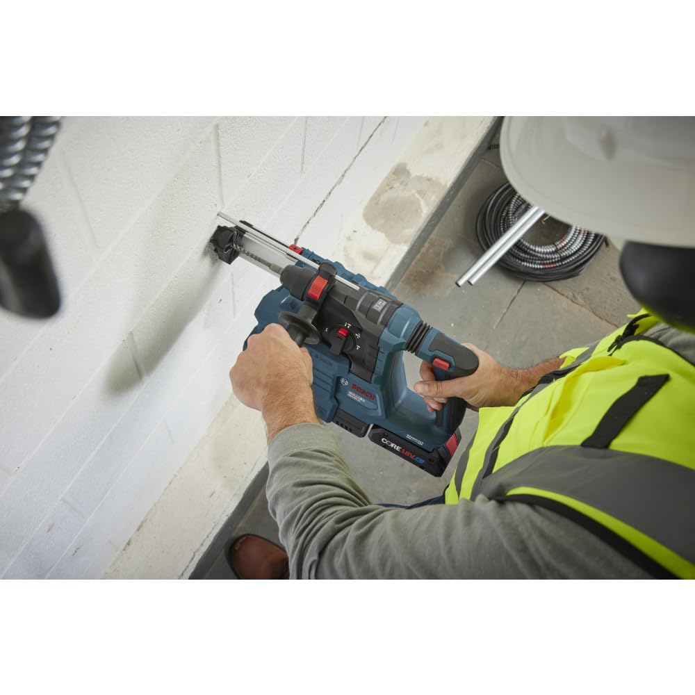 Bosch 18V GBH18V-22K24 Brushless SDS-plus® Bulldog™ ¾ In. Rotary Hammer Kit with (2) CORE18V® 4 Ah Advanced Power Batteries