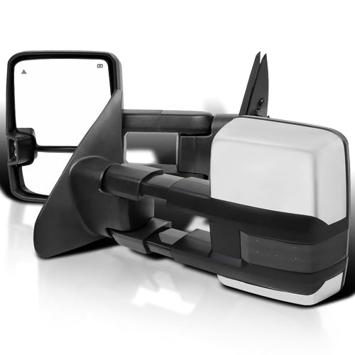 Tow Mirrors Spec-D Tuning Heated Power + Smoke LED Signals + Blind Spot Compatible with 2007-2021 Toyota Tundra, 2008-2017 Toyota Sequoia Left + Right Pair