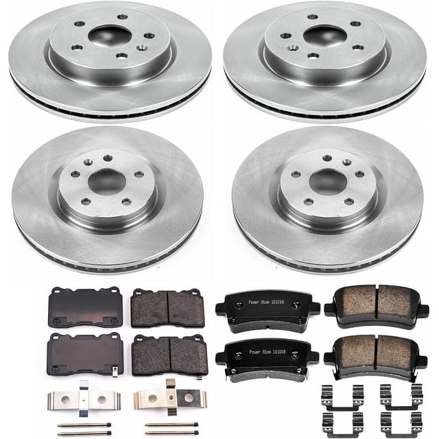 Power Stop KOE6392 Front and Rear Replacement Brake Kit-OE Brake Rotors & Ceramic Brake Pads For Buick Regal 2014-2017 [Model Specific]