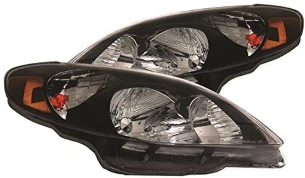 Crystal ANZO USA Headlight Set-Black 121133