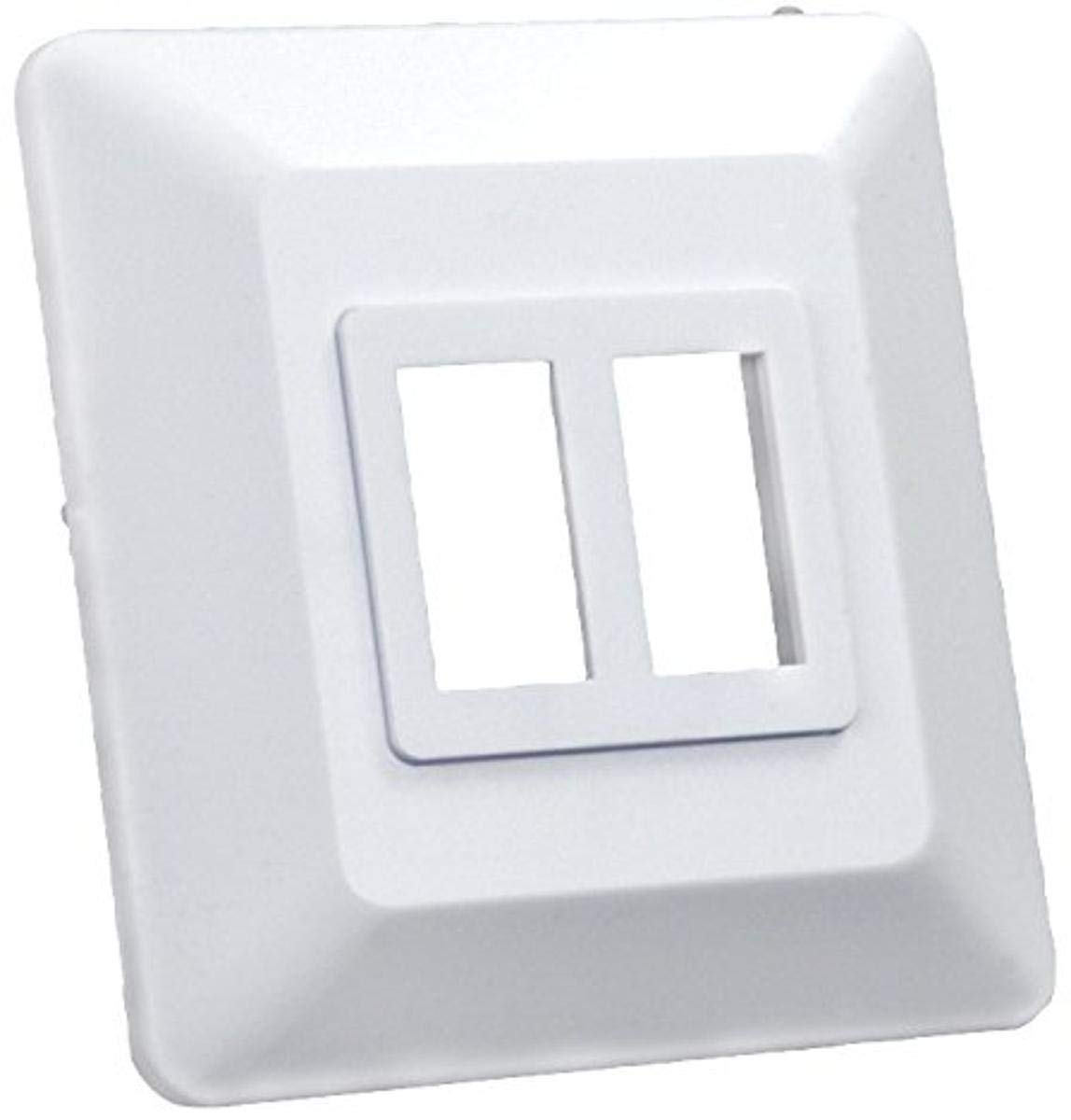 Switch Base JR Products 13615 and Face Plate - Double,White