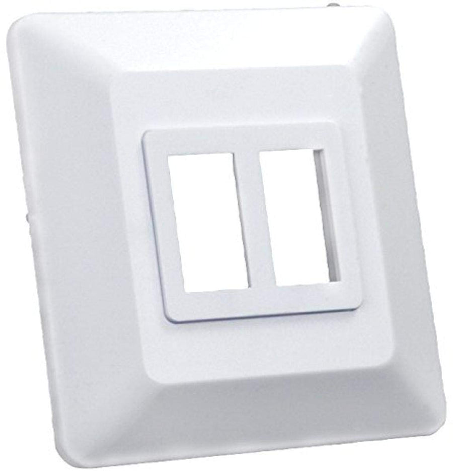 Switch Base JR Products 13615 and Face Plate - Double,White