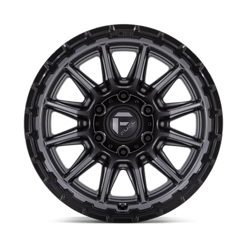 FUEL OFF-ROAD FC866 17X8.5 PISTON 6X5.5 5.73 25mm MATTE GUNMETAL W/GLOSS BLACK LIP - FC866AB17856825