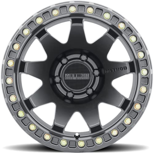 Black Method Race Wheels 108 Wheel with Matte (17 x 9. inches /6 x 5 mm, -44 mm Offset)