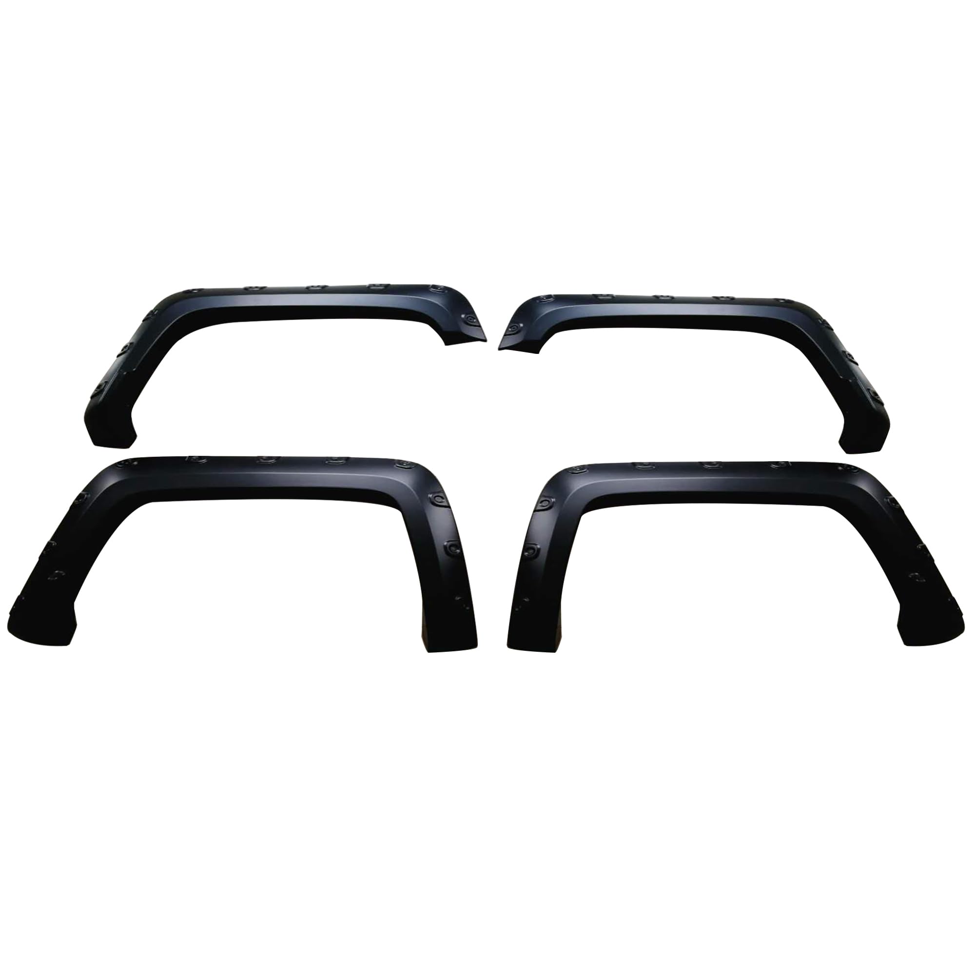 Fender Flares Black Riveted Style Black Horse Compatible with 2016-2018 GMC Sierra 1500-FPSSI16