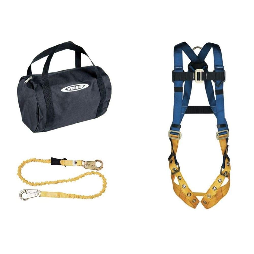 K122023 Werner Aerial Kit with Basewear Std Harness, 6-Foot Softcoil Lanyard, 1per Pack