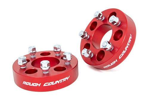 1.5" Rough Country Wheel Spacers for 97-06 Jeep Wrangler TJ | 84-01 XJ - 1090RED