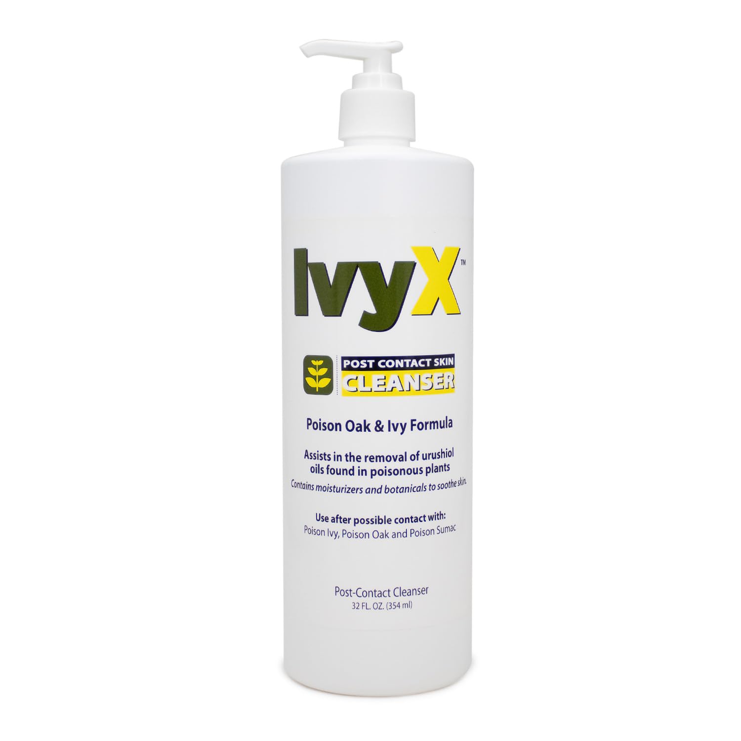 Ivy X CoreTex Post-Contact Poison Ivy Cleanser Lotion - 32oz Bottle of USA-Made Treatment Lotion to Remove Itchy Rashes - Also Works on Poison Oak & Sumac Oils