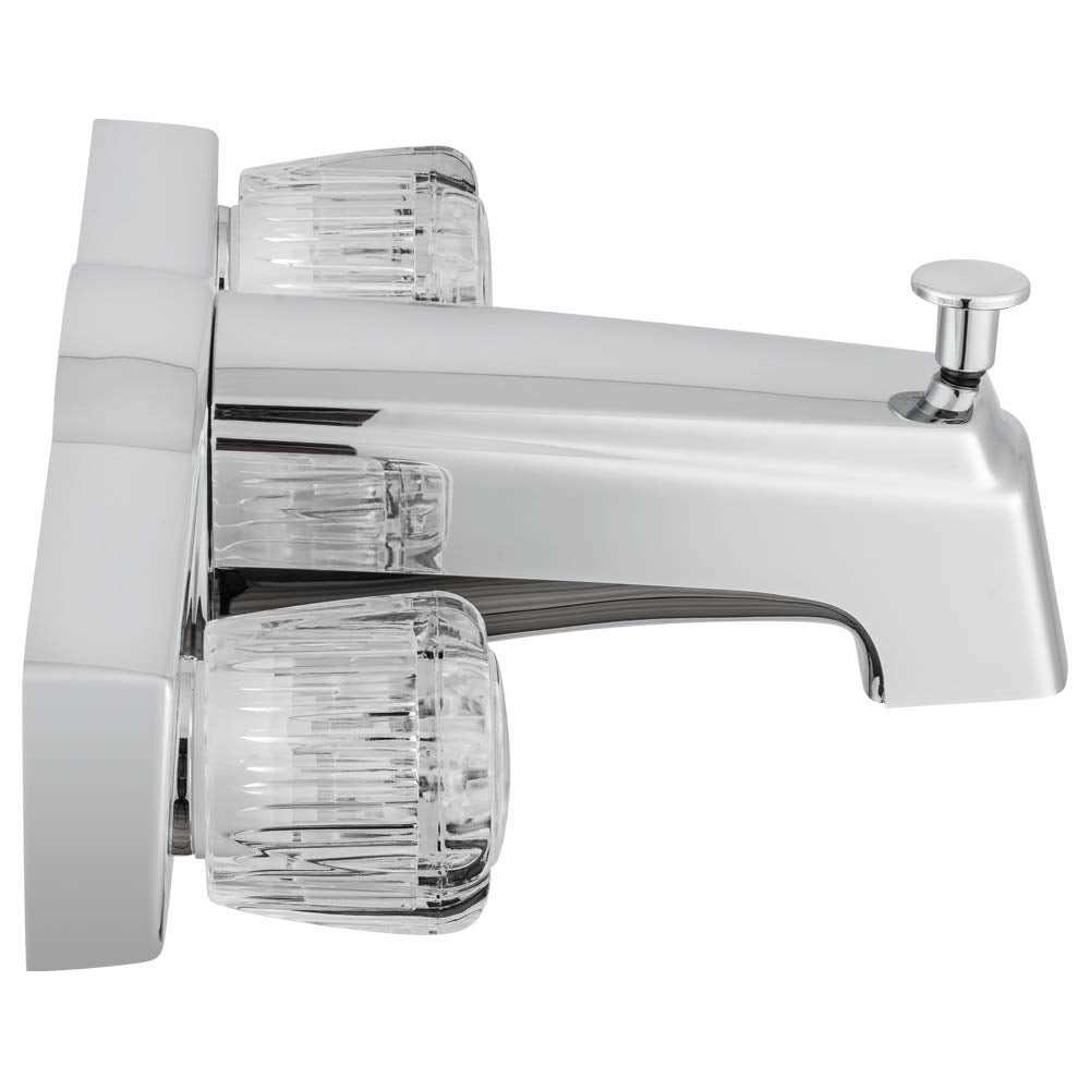 Dura Faucet Classic Economical Tub and Shower Faucet with Diverter (Chrome Polished)