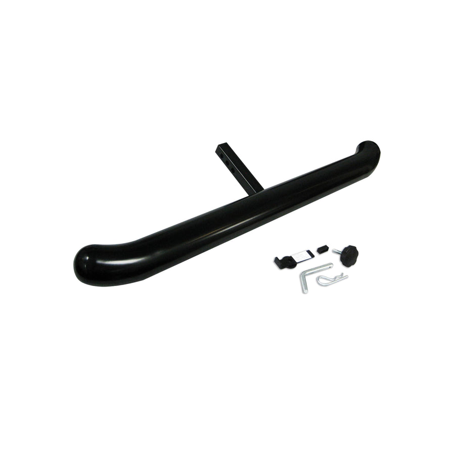 3" Black Horse Tube Diameter Tow Hitch Step Black Rear Bumper Guard Protector Compatible with All Truck and SUVs Equipped with 1.25" Receivers Come with Hitch pin and Anti-Rattling kit -RBP2000A