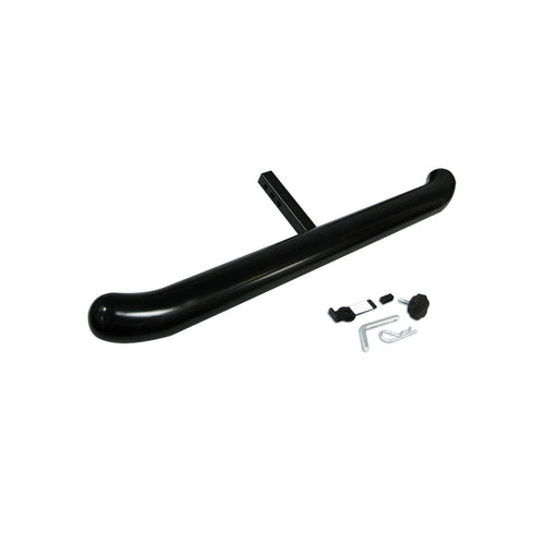 3" Black Horse Tube Diameter Tow Hitch Step Black Rear Bumper Guard Protector Compatible with All Truck and SUVs Equipped with 1.25" Receivers Come with Hitch pin and Anti-Rattling kit -RBP2000A